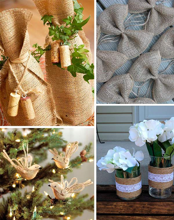 Vasos e Cachepôs: Verde com a Textura da Juta - inspiração 2