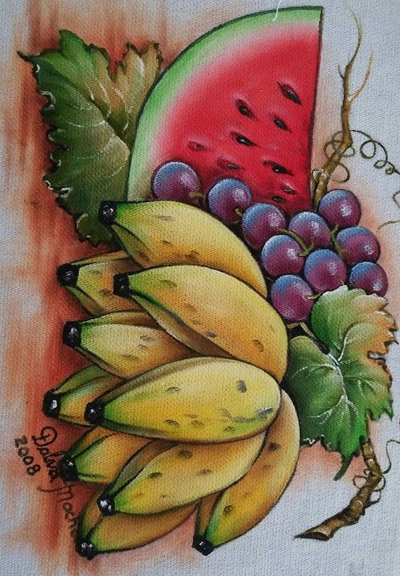 Técnicas de Pinceladas: Dando Vida às Frutas - inspiração 1