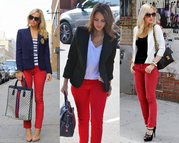 A Primeira Impressão: Como o Jeans Escuro Valoriza o Vermelho Ferrari - inspiração 2