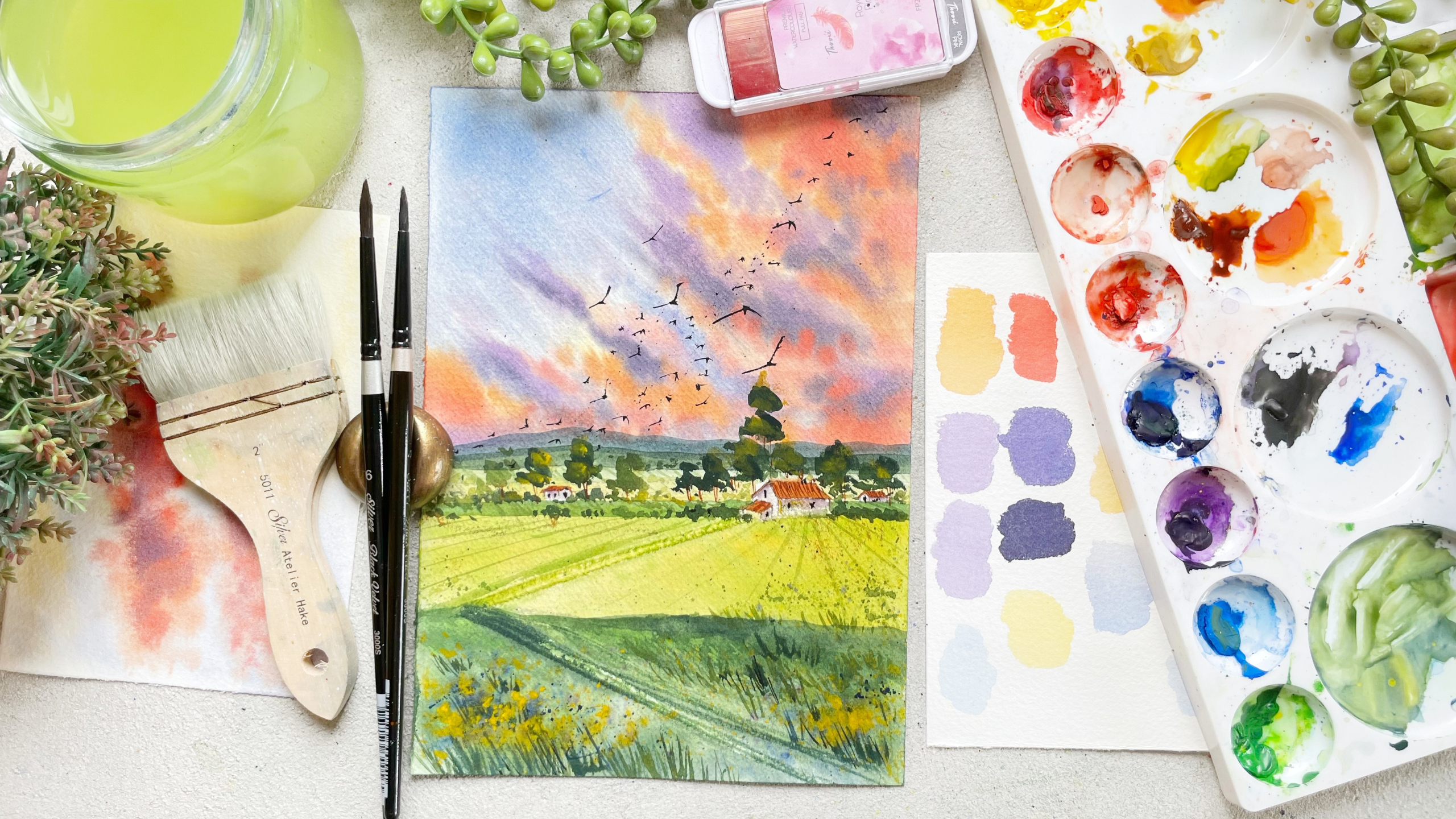 Técnicas Básicas: Molhado sobre Molhado e Molhado sobre Seco - inspiração 2