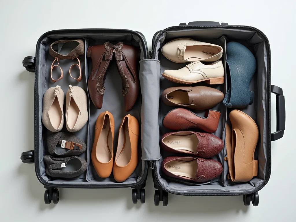 A técnica para encaixar sapatos de salto alto em sacos - inspiração 2