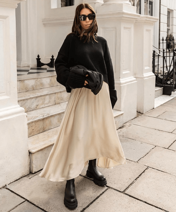 Saia Midi Plissada: O Toque Delicado que Transforma - inspiração 1