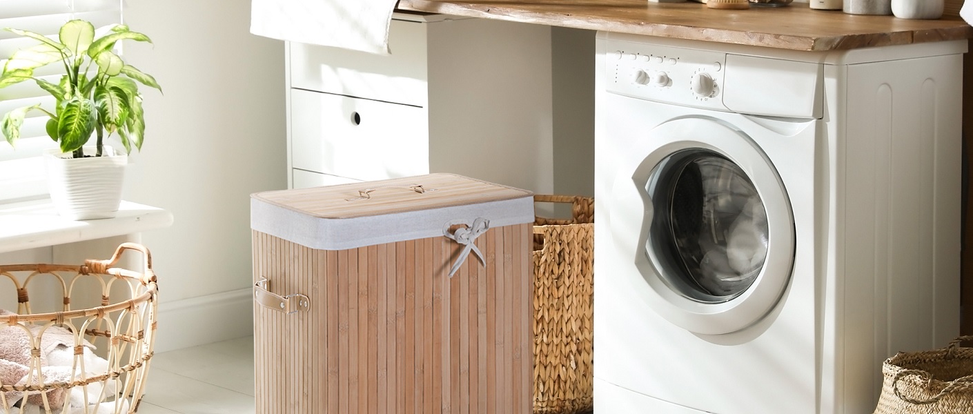 Cestos de Vime para Separação Inteligente de Roupas - inspiração 1