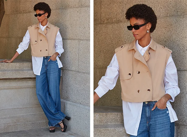 Inspiração Boho Chic: Colete Jeans e Peças Estampadas - inspiração 1