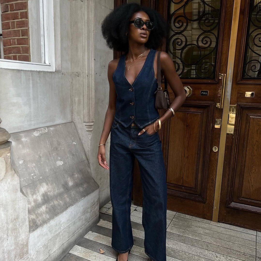 Vai Malhar? O Colete Jeans Como Aliado Estiloso - inspiração 2