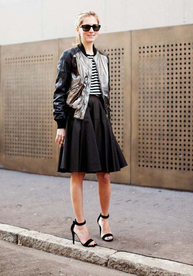 Contrastando com Peças Delicadas: Vestidos e Saias - inspiração 1