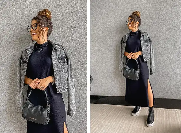 Cores que Conversam: Harmonizando Tons do Vestido e da Jaqueta - inspiração 1