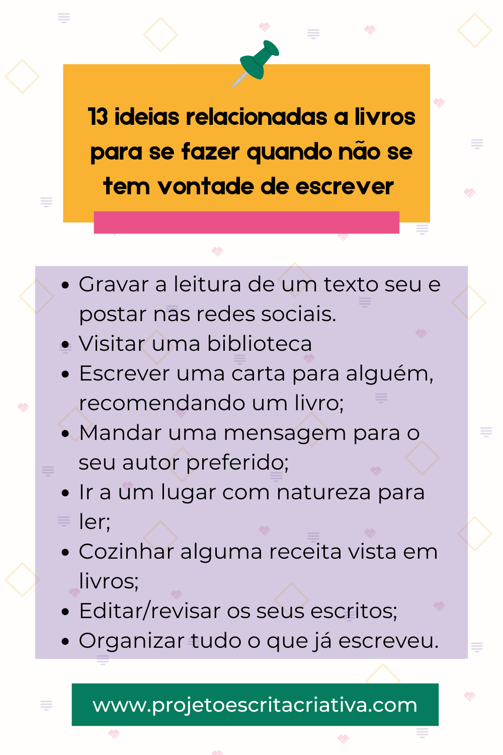 Escreva todos os dias, sem desculpas - inspiração 2