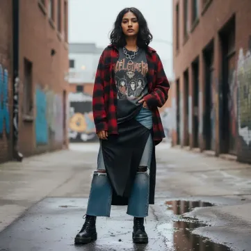 Misturando com Elegância: Como Integrar o Grunge ao Dia a Dia - inspiração 2