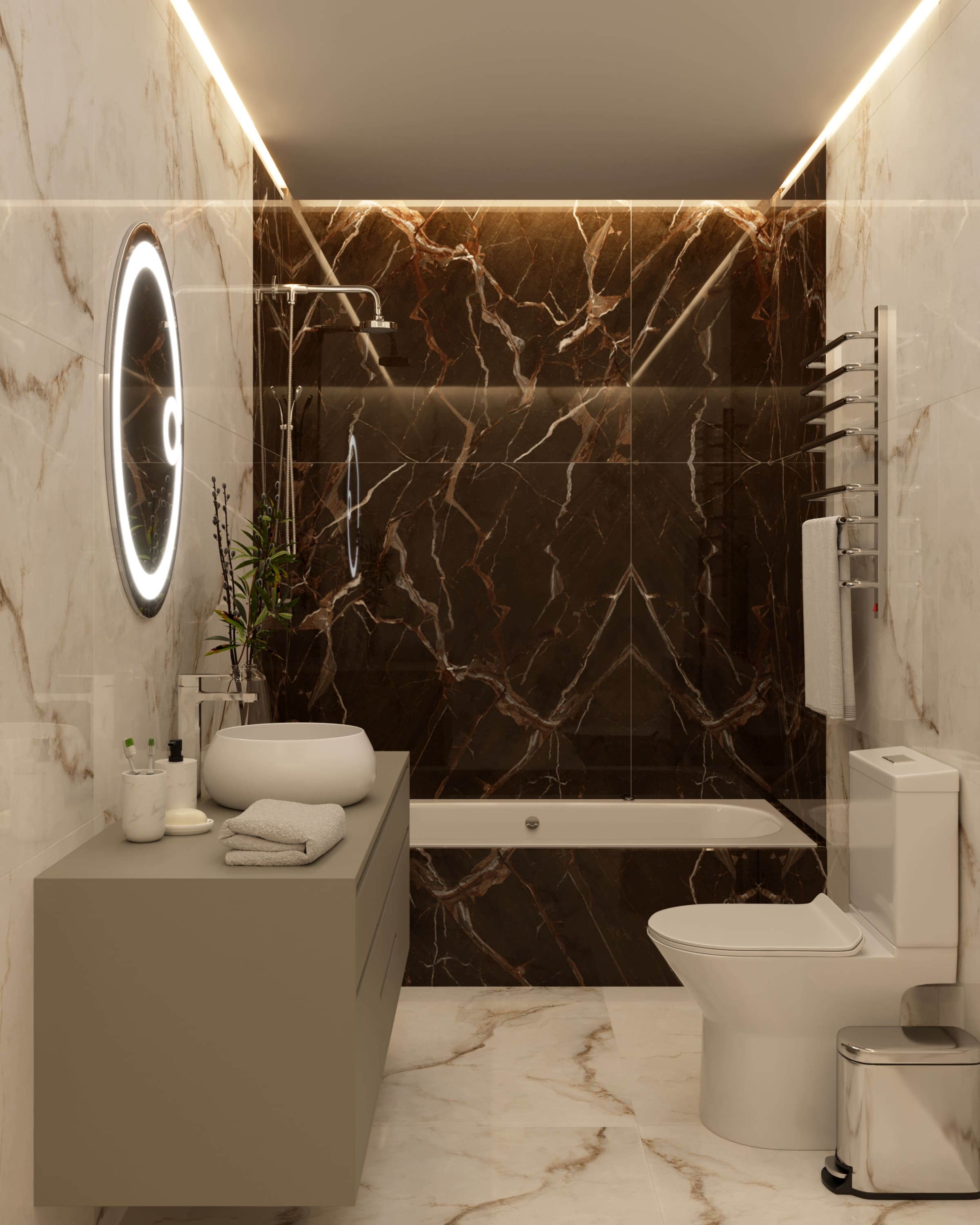 O Clássico Carrara: Elegância Atemporal para seu Banheiro - inspiração 1