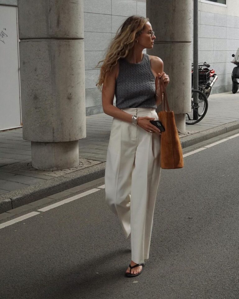 Calças de Alfaiataria Relaxadas: O Equilíbrio Perfeito - inspiração 1