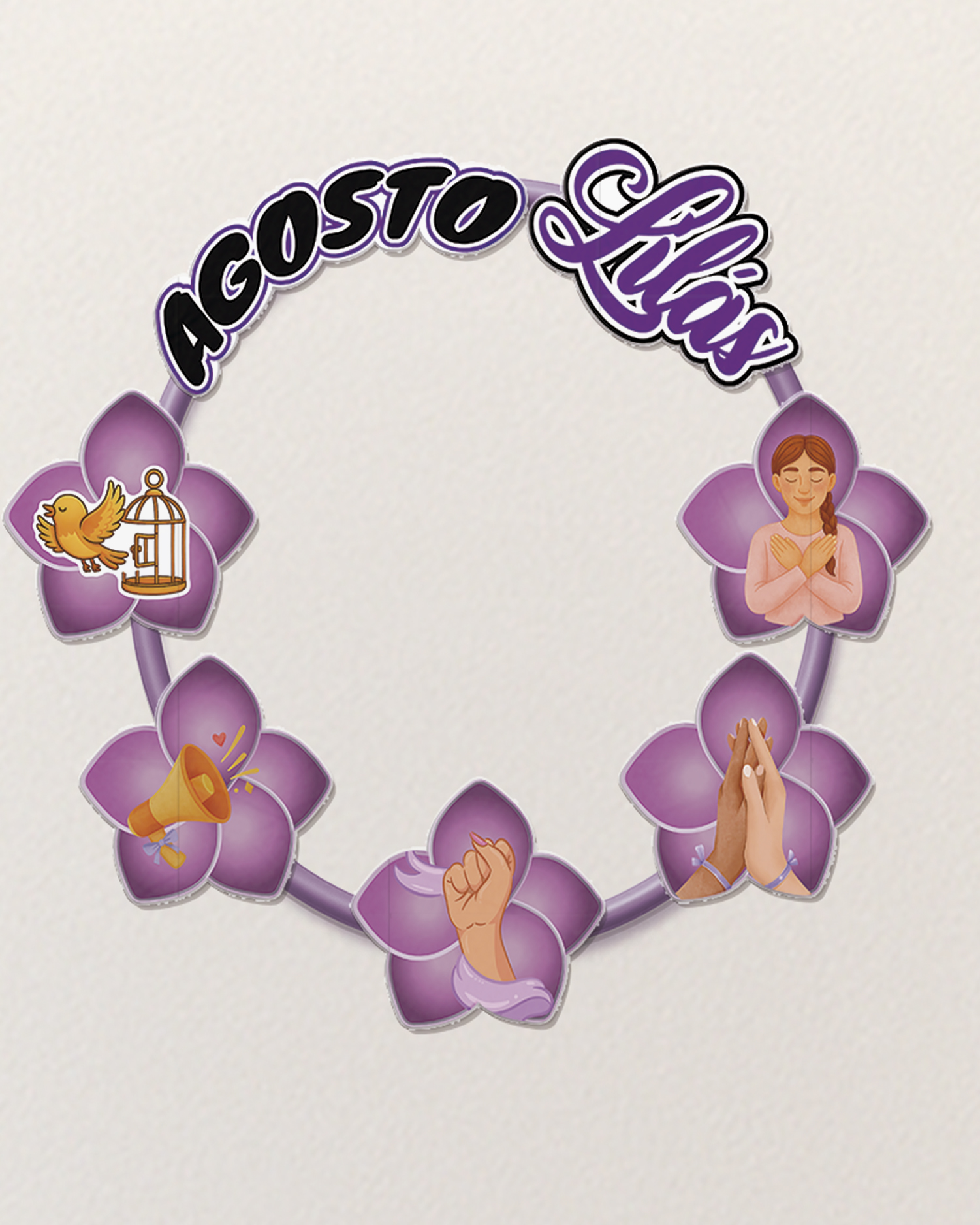 agosto lilas decoração