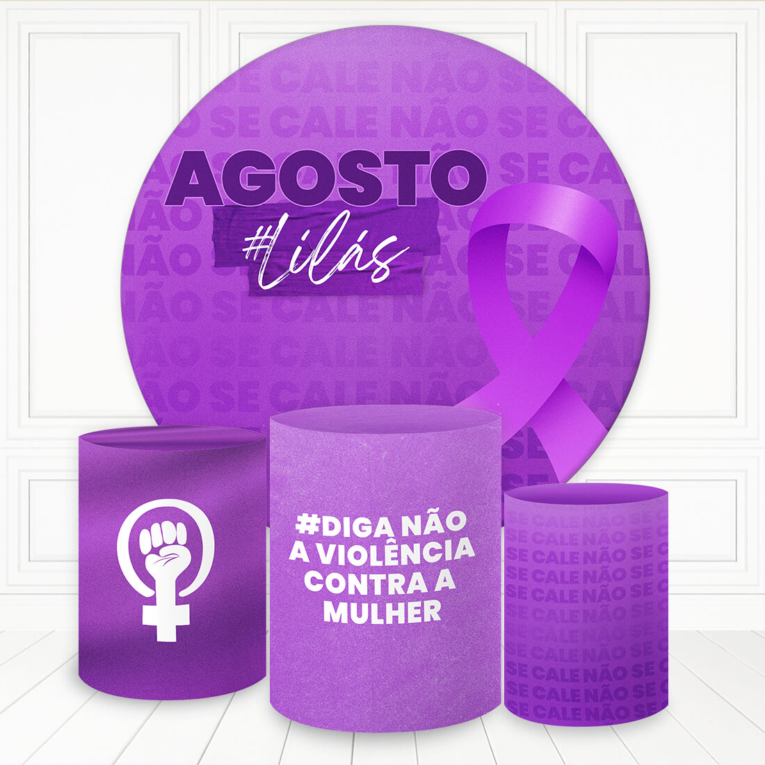 agosto lilás decoração vs março lilás decoração