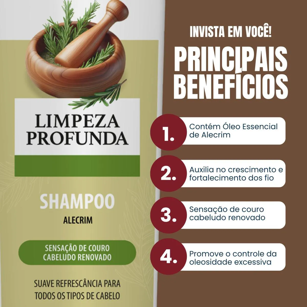 receita caseira de tônico de alecrim para cabelo