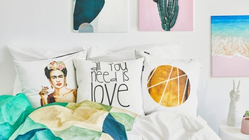 almofada decorativa estilo escandinavo para quarto