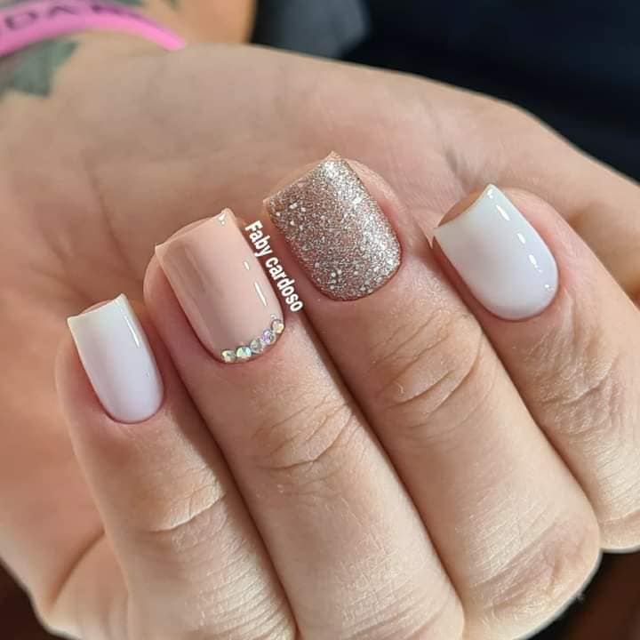 unhas de gel ano novo