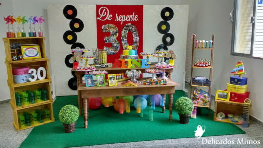 ideias de decoração para festa anos 90