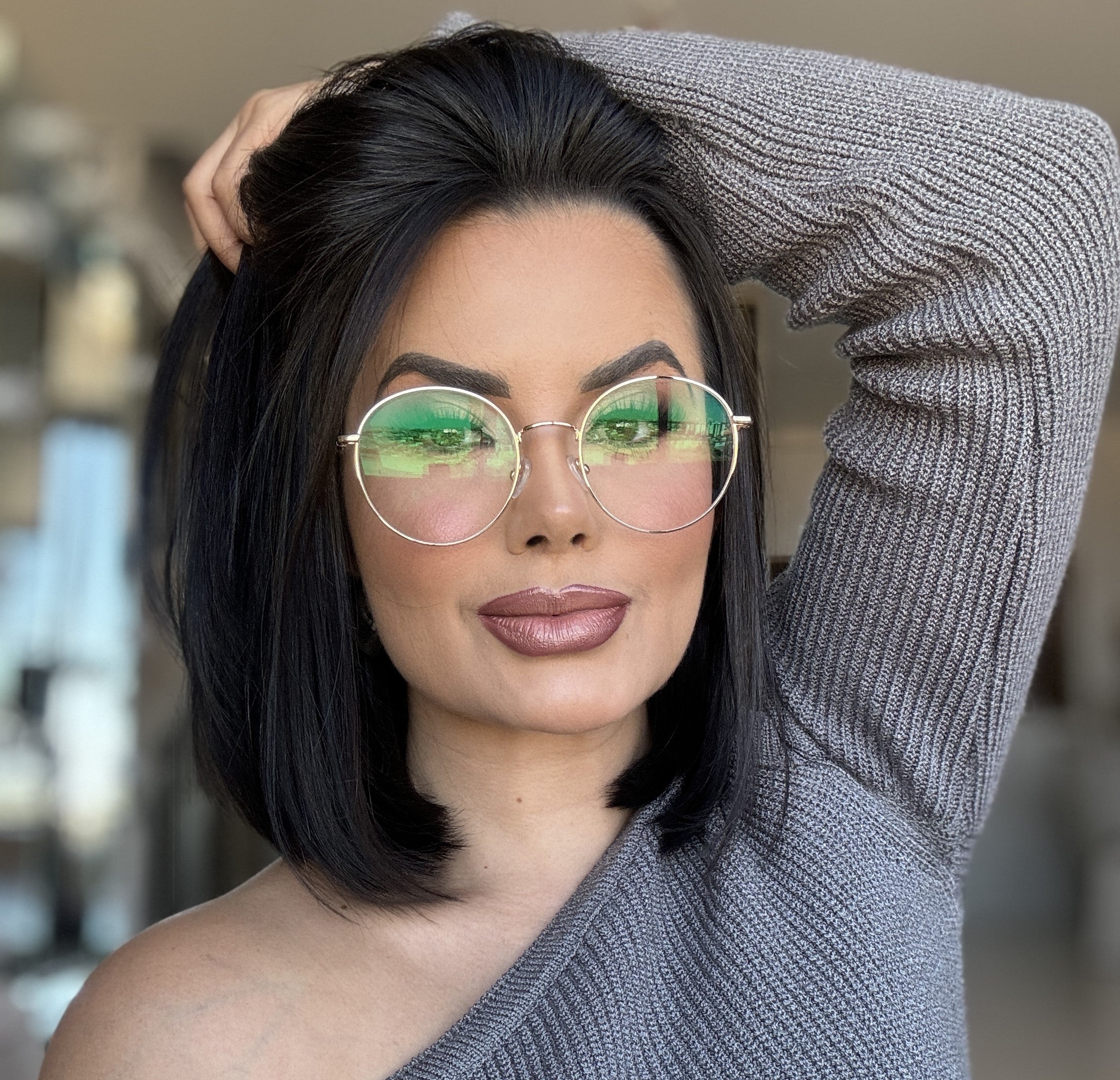 oculos geometrico rosto redondo