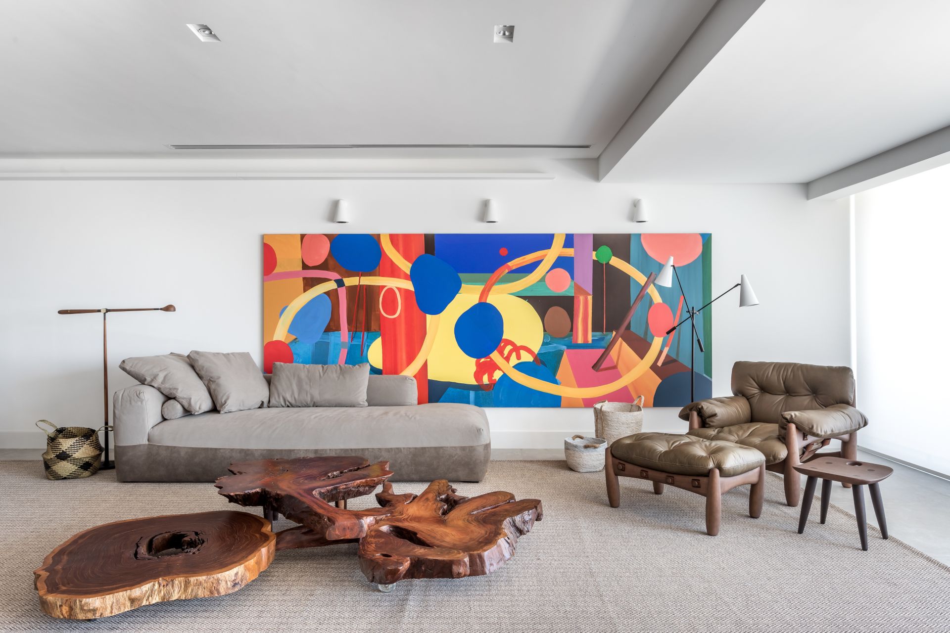 esculturas têxteis macramê decoração quarto casal