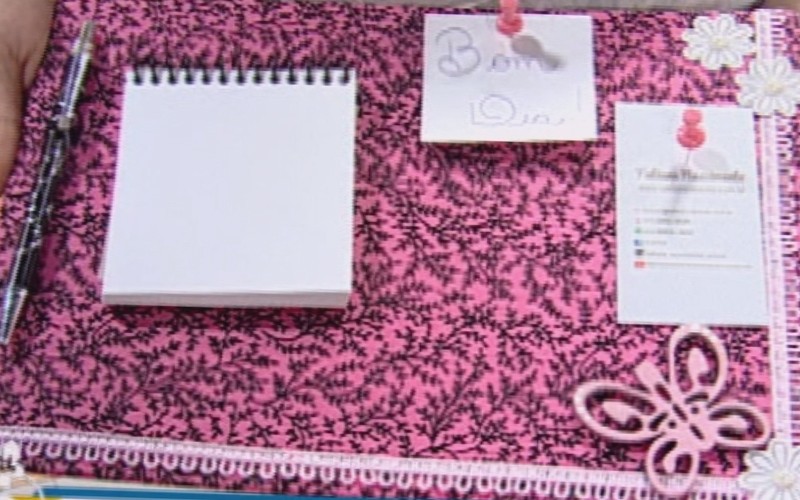 Artesanato com bloco de notas personalizado