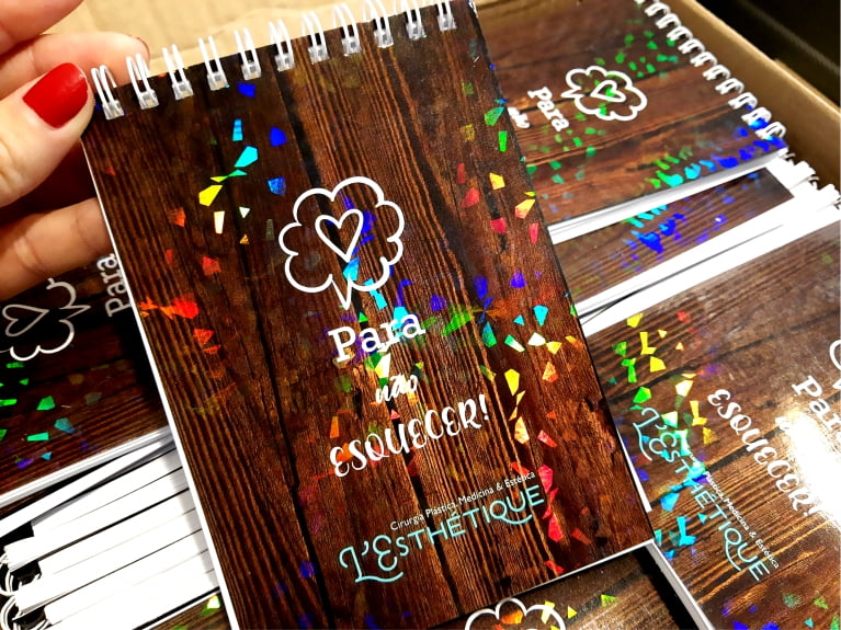 Artesanato com bloco de notas personalizado