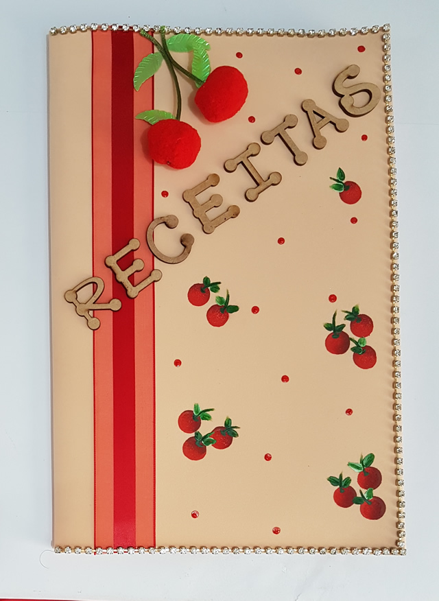 Passo a Passo: Caderno de Receitas com Forração em Tecido