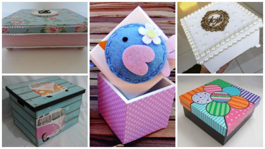 Artesanato com caixas de MDF para padrinhos