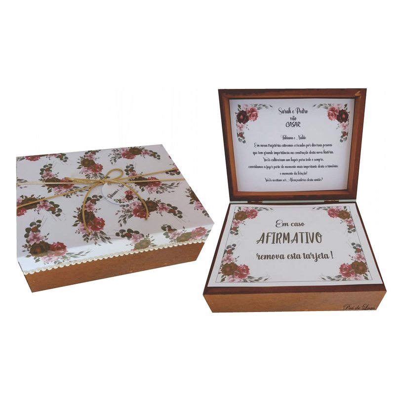 personalizar caixa de mdf para convite de padrinhos