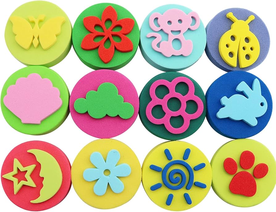 Artesanato com carimbos artesanais de EVA