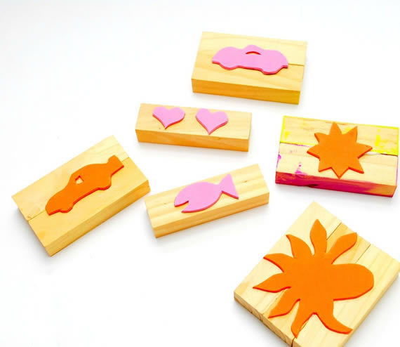 como fazer carimbos de eva para tecido