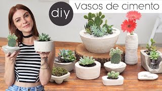 Artesanato com cimento: vasos e objetos decorativos