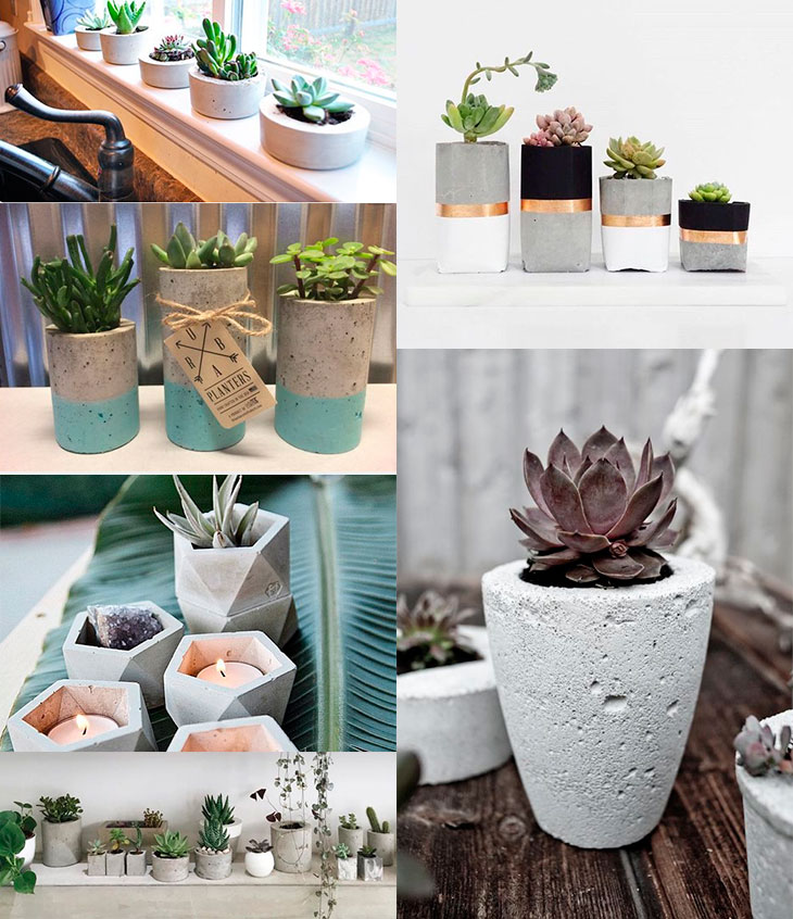 Artesanato com cimento: vasos e objetos decorativos