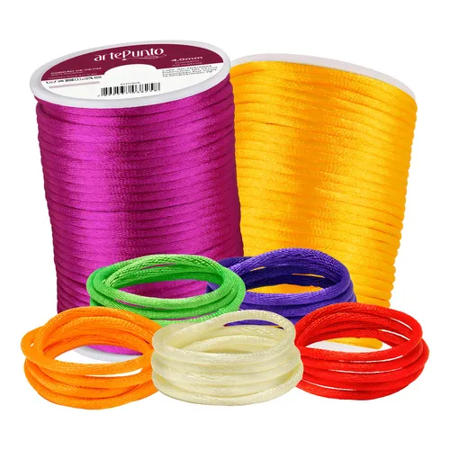 artesanato com cordão de seda e nós náuticos