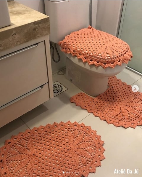 kit banheiro em crochê artesanal