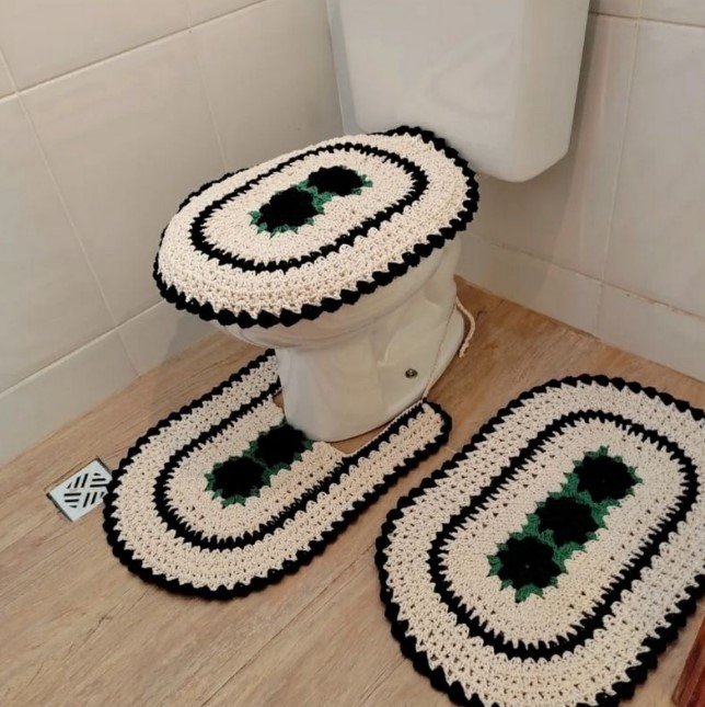 decoração de banheiro em crochê