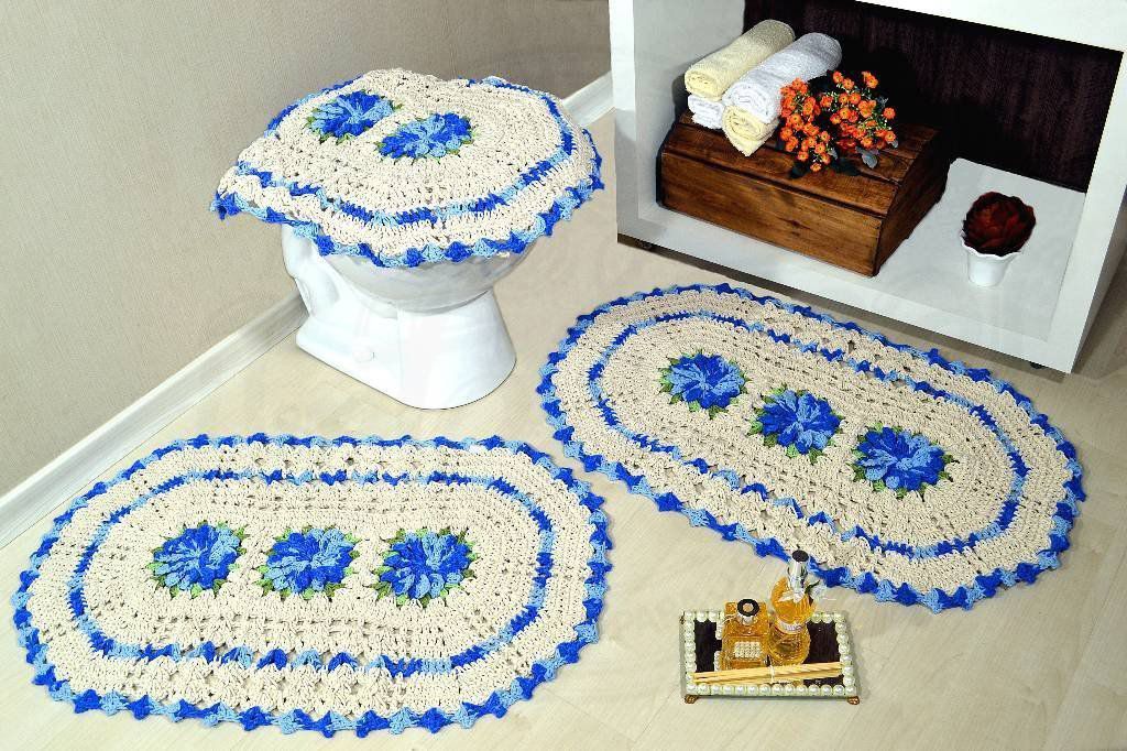 decoração de banheiro em crochê