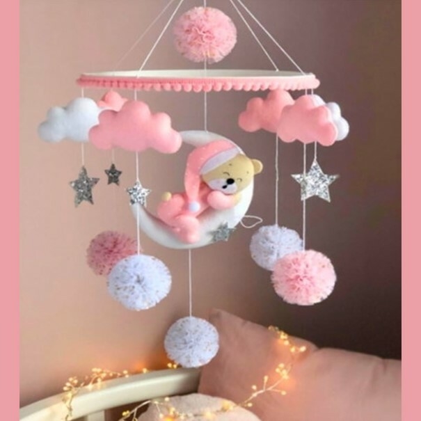 como fazer móbile de feltro para berço passo a passo