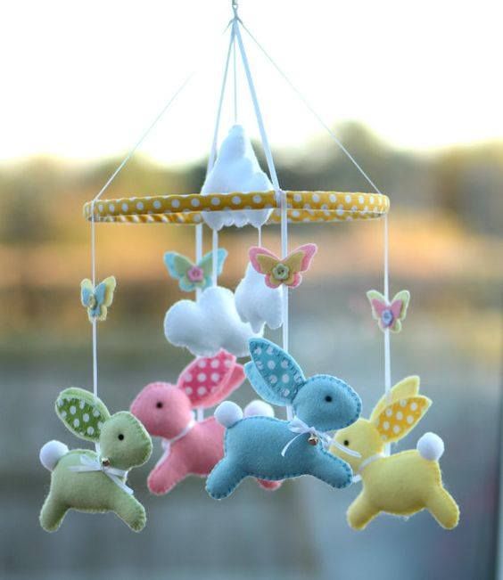 como fazer móbile de feltro para berço passo a passo