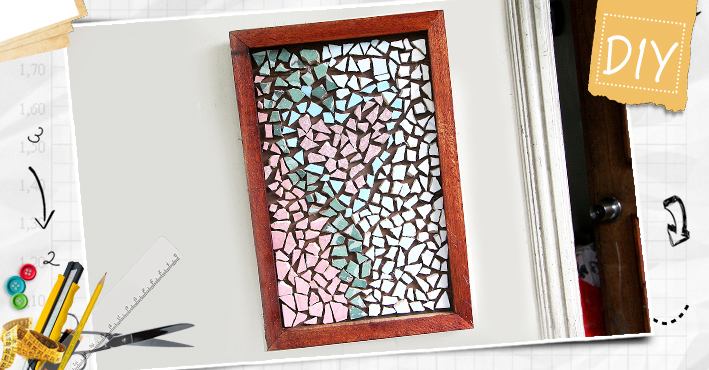 artesanato com azulejo quebrado passo a passo