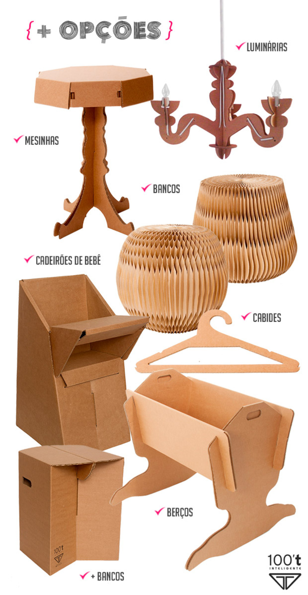 Artesanato com papelão estruturado para móveis infantis