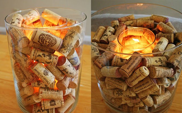 Artesanato com quadros feitos de rolhas de cortiça