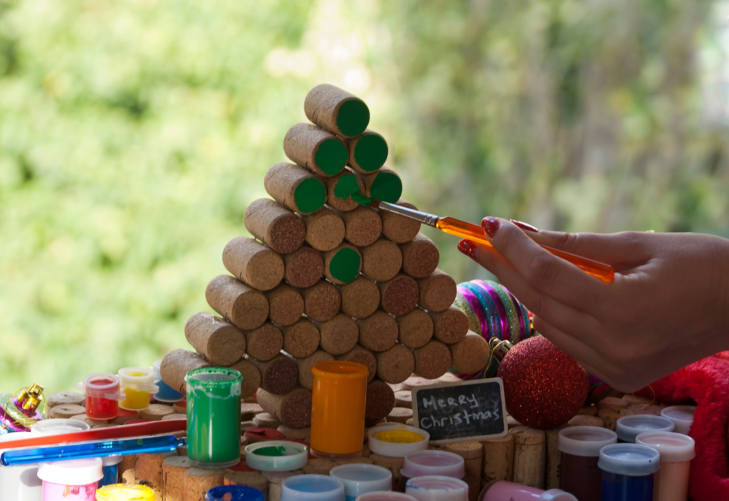 Limpeza e preparação de rolhas para artesanato