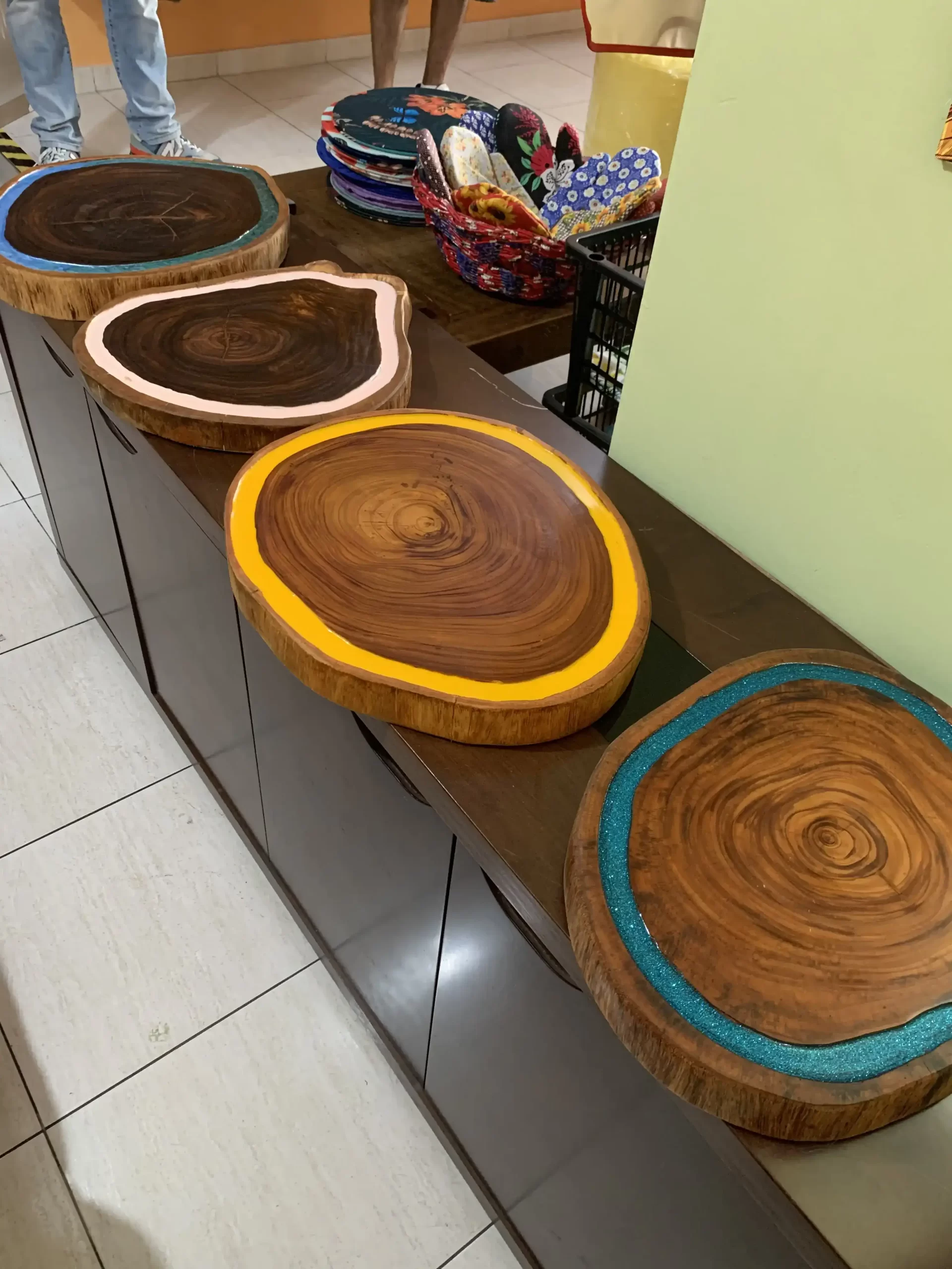 segurança alimentar resina epóxi tábua