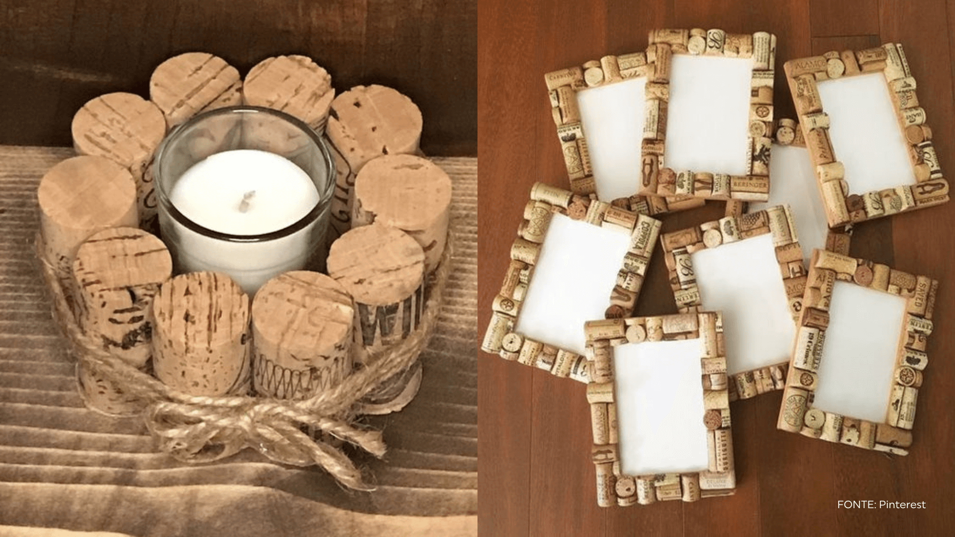 ideias de quadros decorativos com rolhas de vinho