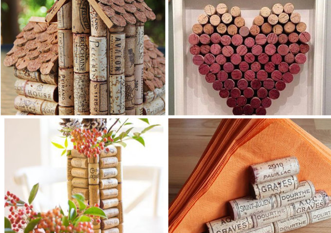 ideias de quadros decorativos com rolhas de vinho