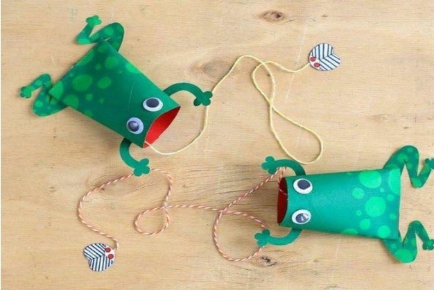 brinquedos reciclados com rolo de papel