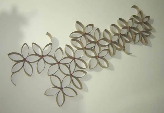 Artesanato com rolos de papel