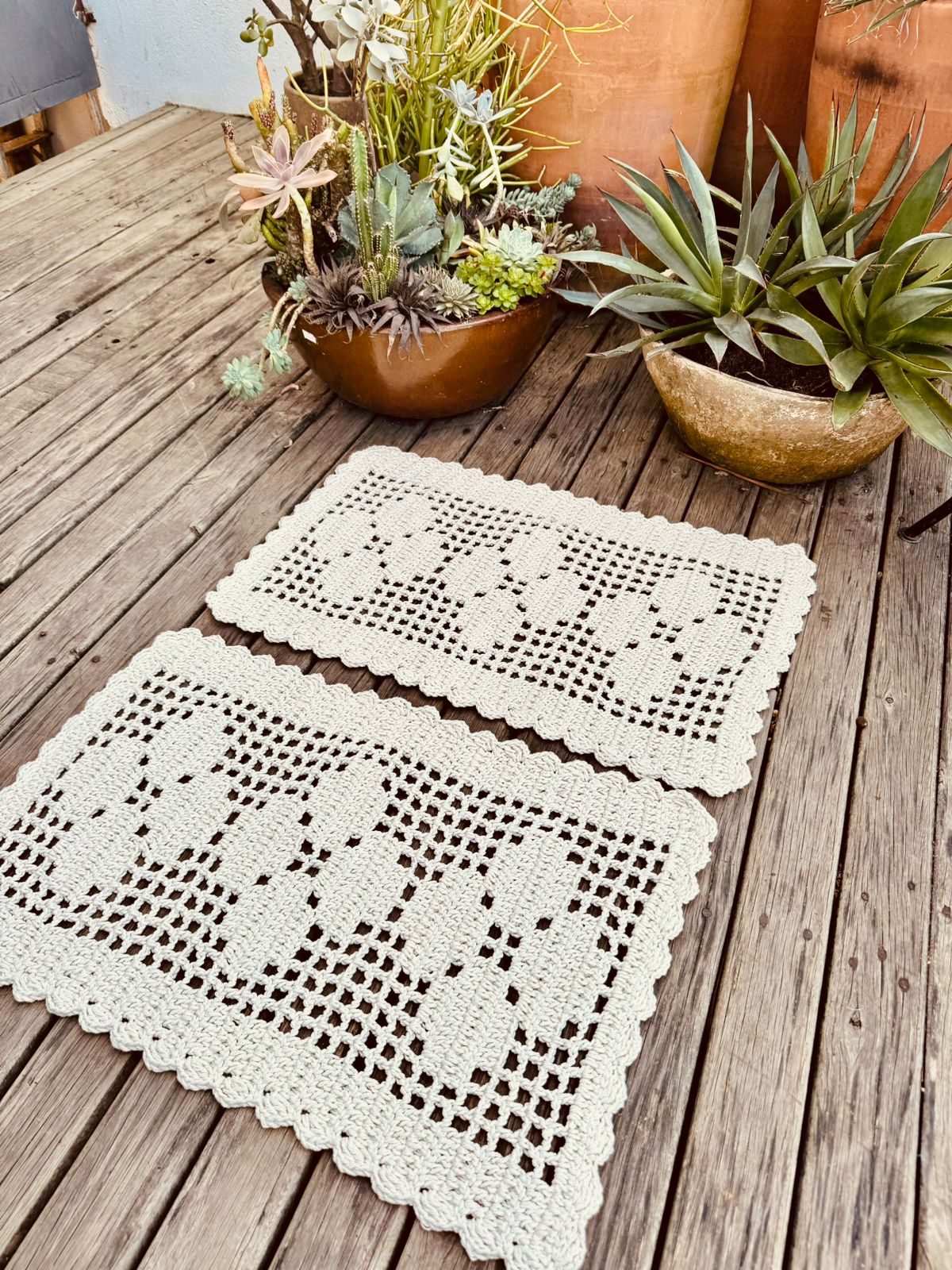 Artesanato com tapete de crochê para cozinha antiderrapante