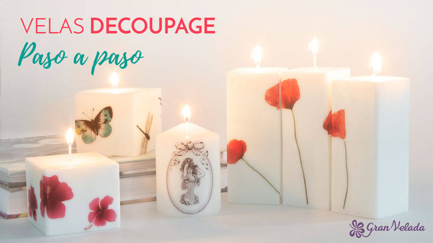 decorar velas com guardanapo passo a passo