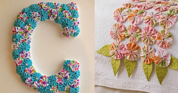 Artesanato com técnica de fuxico moderno